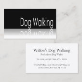 反射文字 – 犬の歩く – 名刺 (正面/裏面)