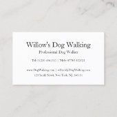 反射文字 – 犬の歩く – 名刺 (裏面)