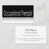 反射文字 – 職業セラピスト- Bカード 名刺 (正面/裏面)