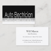 反射文字 – 自動電気技師 – 名刺 (正面/裏面)