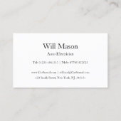 反射文字 – 自動電気技師 – 名刺 (裏面)