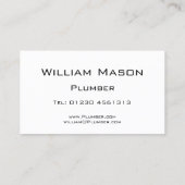 反射文字 – 配管工 – 名刺 (裏面)