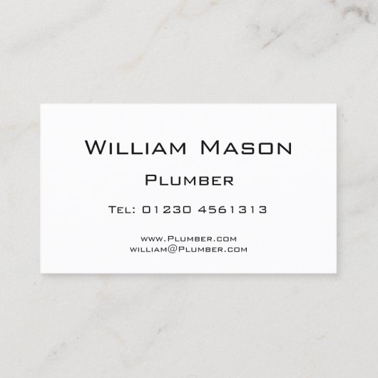 反射文字 – 配管工 – 名刺 (裏面)