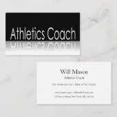 反射文字 – 陸上競技コーチ – 名刺 (正面/裏面)