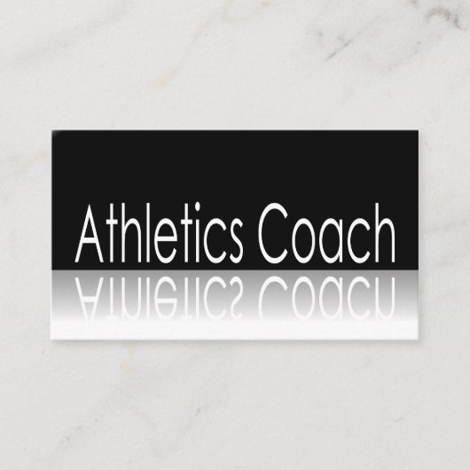 反射文字 – 陸上競技コーチ – 名刺 (正面)
