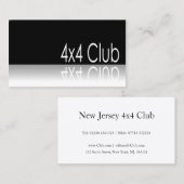 反射文字- 4x4クラブ – プロモ名刺 名刺 (正面/裏面)