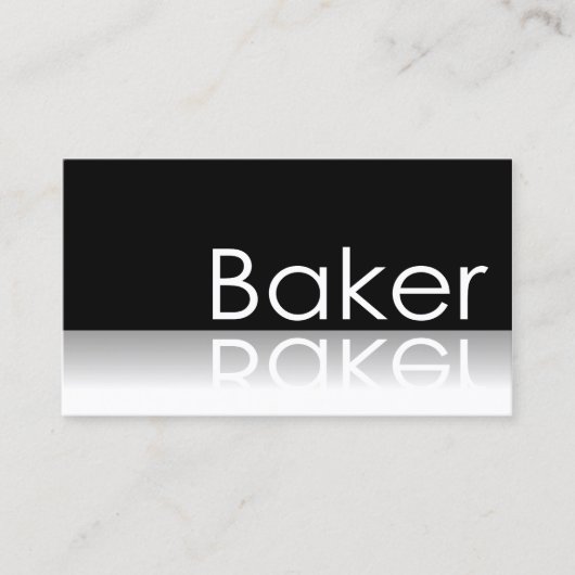 反射文字- Baker – 名刺 (正面)