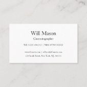 反射文字- Cameraman – 名刺 (裏面)