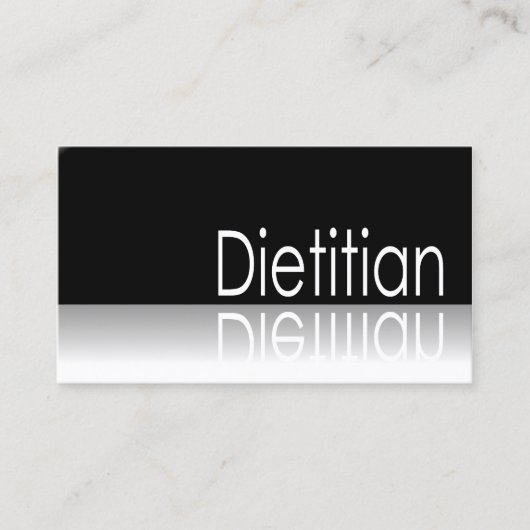 反射文字- Dietitian – 名刺 (正面)