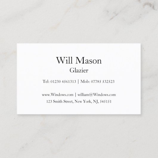 反射文字- Gladier – 名刺 (裏面)