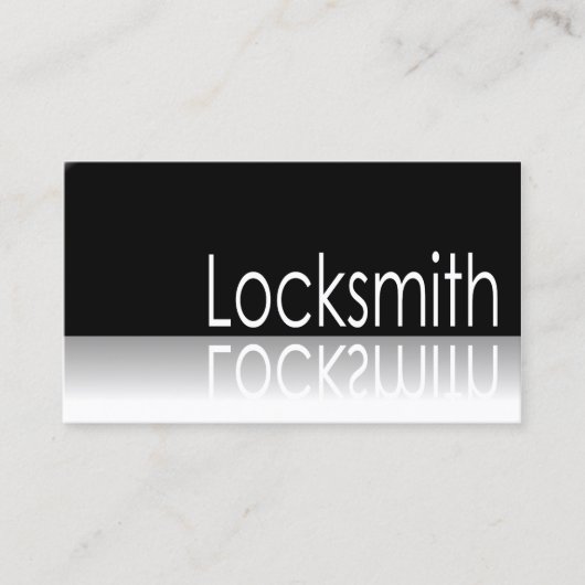 反射文字- Locksmith – 名刺 (正面)