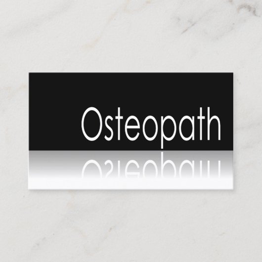 反射文字- Osteopath – 名刺 (正面)