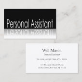 反射文字- Personal Assistant Business Card 名刺 (正面/裏面)