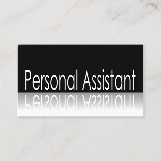 反射文字- Personal Assistant Business Card 名刺 (正面)