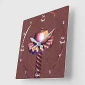 反射時 スクエア壁時計 (傾斜)