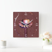 反射時 スクエア壁時計 (ホーム)