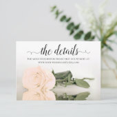 反射桃バラ結婚詳細Webサイト エンクロージャーカード (スタンド正面)