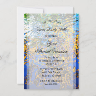 ©反射水リップル抽象芸術アート 招待状