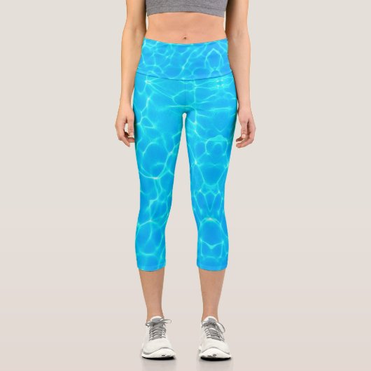 反射波付き水彩模様 カプリレギンス (正面)