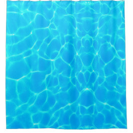 反射波付き水彩模様 シャワーカーテン