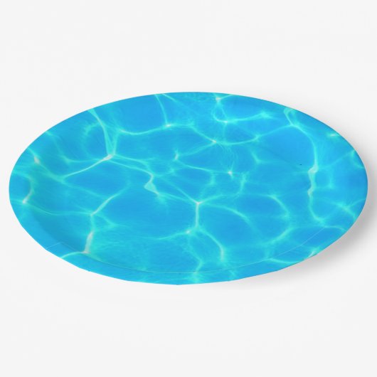 反射波付き水彩模様 ペーパープレート (アングル)