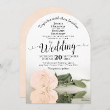 反射淡い色の赤面ピーチバラエレガントな結婚式