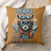 反射的なマウンテンラクーンアート クッション (ブランケット)