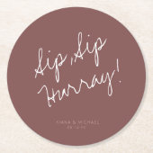 反射結婚のHurray CinnamonバラID774 ラウンドペーパーコースター (正面)