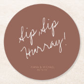 反射結婚のHurray Clay ID774 ラウンドペーパーコースター (正面)