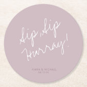 反射結婚のHurray Mauve ID774 ラウンドペーパーコースター (正面)