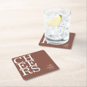 反射結婚応援粘土ID774 スクエアペーパーコースター (インサイチュ)