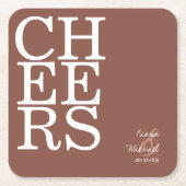 反射結婚応援粘土ID774 スクエアペーパーコースター (正面)