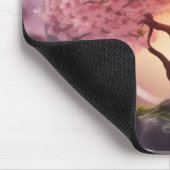 「反射美しい:花の木の付いたガラスのリンゴ マウスパッド (コーナー)