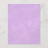 反射薄紫パープルバラ予算ウェディング招待 (裏面)