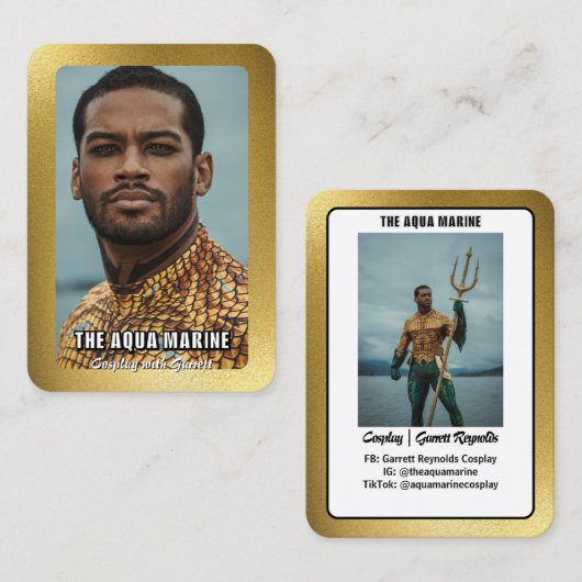 反射金ゴールドコスプレCoscard 名刺 (正面/裏面)