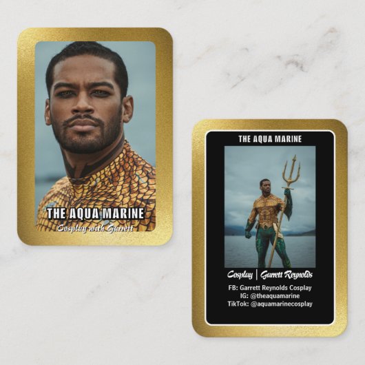 反射金ゴールドコスプレCoscard 名刺 (正面/裏面)