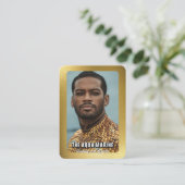 反射金ゴールドコスプレCoscard 名刺 (スタンド正面)