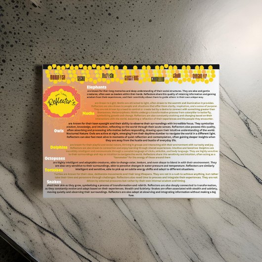 反射鏡のスーパーパワー動物が爬虫類 ポストカード