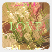 反射開花アートプリント スクエアシール (正面)