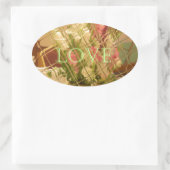 反射開花アートプリント 楕円形シール (バッグ)