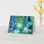 反射1水彩グリーティングカード カード (黄色い花)