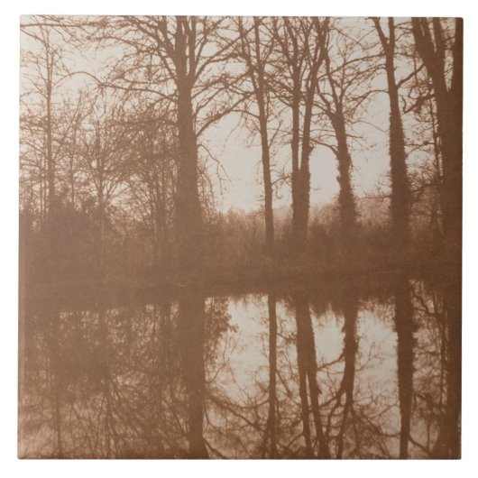 反射1843年(セピア色の写真) タイル (正面)