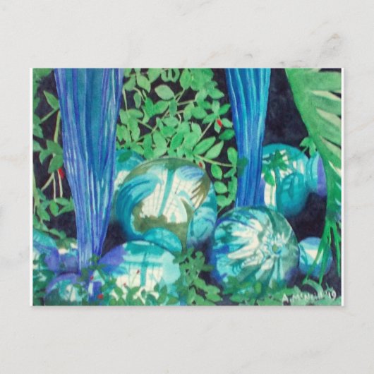 「反射1」水彩ポス絵画トカード ポストカード (正面)