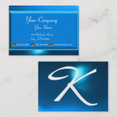 反射2サファイアモノグラムホワイトブルー 名刺 (正面/裏面)