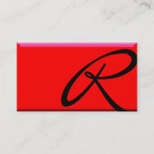 反射2 AGATEモノグラム、黒い赤い黄色 名刺 (裏面)