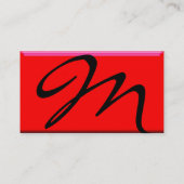 反射2 RUBYモノグラム、黒い赤い黄色 名刺 (裏面)