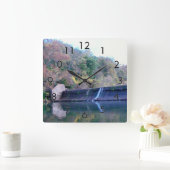 反射7壁時計 スクエア壁時計 (ホーム)