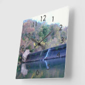 反射7壁時計 スクエア壁時計 (傾斜)