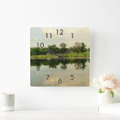 反射8壁時計 スクエア壁時計 (ホーム)