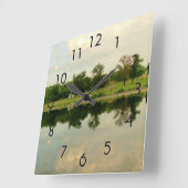 反射8壁時計 スクエア壁時計 (傾斜)